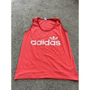 Men's 1980s Adidas Trefoil Tank Top sz Med 80s red Vtg Shirt